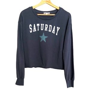 Grayson/Threads Women’s Printed Cropped Sweatshirt Top Size S